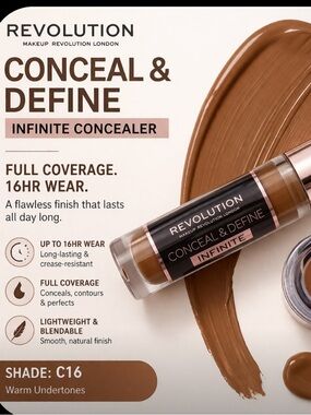 🚨 5 for 25 🚨 Revolution Conceal & Define Infinite Concealer - Shade C16